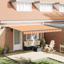 Udtrækkelig markise Gul og orange 450 × 350 cm