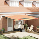 Markiseduge Gul og orange 450 × 350 cm Polyester