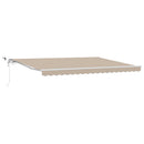 Udtrækkelig markise Beige 450 × 350 cm Polyester