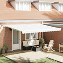 Utrækkelig Markise Hvid 450 × 350 cm Polyester og metal