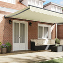 Markiseramme Creme 500 × 300 cm Polyester med PU belægning