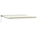 Markiseramme Creme 500 × 300 cm Polyester med PU belægning
