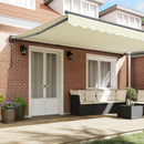 Markiseramme Creme 500 × 300 cm Polyester med PU belægning