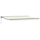 Markiseramme Creme 500 × 300 cm Polyester med PU belægning