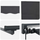 Utrækkelig Markise Antracit 500 × 300 cm Polyester og Aluminium