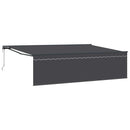 Utrækkelig Markise Antracit 500 × 300 cm Polyester og Aluminium