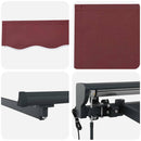 Markiseramme Bordeaux 500 × 300 cm Polyester med PU belægning