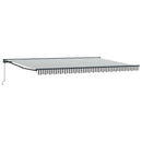 Markiseramme Anthracit og hvid 500 × 300 cm