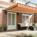 Utrækkelig Markise Gul og orange 500 × 300 cm Polyester og Stål