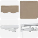 Udtrækkelig markise Beige 500 × 300 cm Stof og aluminium