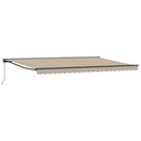 Markiseramme Beige 500 × 300 cm Polyester med PU belægning