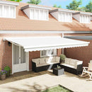 Markise Hvid 500 x 300 x 165 cm Polyester og Aluminium