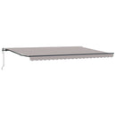 Utrækkelig Markise Lysegrå 500 × 300 cm Stof og aluminium