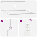 Markise Lysegrå 500 x 300 x 165 cm Polyester og Aluminium