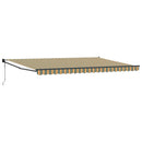Markise Flerfarvet 500 × 300 cm Polyester og metal