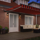 Markiseduge orange og brun 500 × 350 cm Polyester