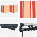 Utrækkelig Markise Gul og orange 500 × 350 cm Polyester og Stål