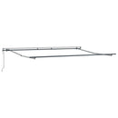 Udtrækkelig markise Hvid 500 × 350 cm Stof og aluminium