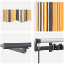 Udtrækkelig markise Flerfarvet 600 × 300 cm Stof og aluminium