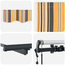 Udtrækkelig markise Flerfarvet 600 × 300 cm Stof og aluminium