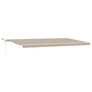 Udtrækkelig markise Beige 600 × 300 cm Polyester