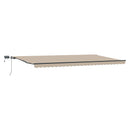 Udtrækkelig markise Beige 600 × 300 cm Stof og aluminium