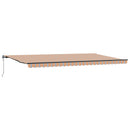 Udtrækkelig markise Flerfarvet 600 × 350 cm Stof og aluminium