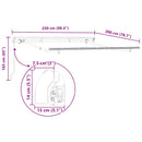Markiseramme Hvid 2,5 x 2 m Metal