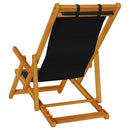 Strandstol med pude 2 pcs Brun Massivt Akacietræ