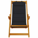 Strandstol med pude 2 pcs Brun Massivt Akacietræ
