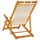 Strandstol med pude 2 pcs Brun Massivt Akacietræ