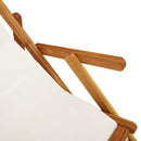 Strandstol med pude 2 pcs Brun Massivt Akacietræ