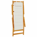 Strandstol med pude 2 pcs Brun Massivt Akacietræ