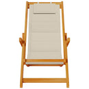 Strandstol med pude 2 pcs Brun Massivt Akacietræ