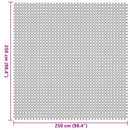 Telt tæppe Blå 250 x 250 cm Polyester