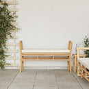 Havebænk med pude Brun 110 x 38 x 65cm Bambus