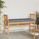 Havebænk med pude Brun 110 x 38 x 65cm Bambus