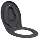 Toilet sæde Antracit 47 x 37 x 4 cm Duroplast