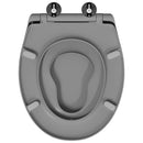 Toilet sæde Grå 47 x 37 x 4 cm Duroplast