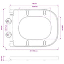 Toilet sæde Sort 47,5 x 35 x 3,6 cm Duroplast