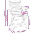 Sammenklappelig stol med pude 4 pcs Hvid 49 x 57.5 x 92cm