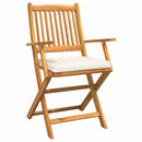 Sammenklappelig stol med pude 6 pcs Hvid 49 x 57.5 x 92cm