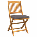 Sammenklappelig stol med pude 8 pcs Grå 49 x 57.5 x 92cm