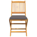 Sammenklappelig stol med pude 8 pcs Grå 49 x 57.5 x 92cm