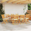 Sammenklappelig stol med pude 8 pcs Hvid 49 x 57.5 x 92cm
