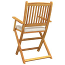 Sammenklappelig stol med pude 8 pcs Hvid 49 x 57.5 x 92cm