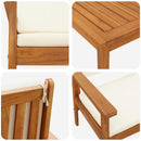 Havesofa Sæt 4 pcs Brun 120 x 65,5 x 79 cm Massivt Akacietræ