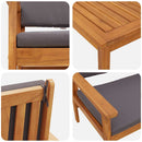 Havesofa Sæt 4 pcs Brun 120 x 65,5 x 79 cm Massivt Akacietræ