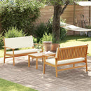 Havesofa Sæt 3 pcs Brun 120 x 65,5 x 79 cm Massivt Akacietræ