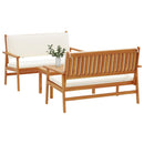 Havesofa Sæt 3 pcs Brun 120 x 65,5 x 79 cm Massivt Akacietræ
